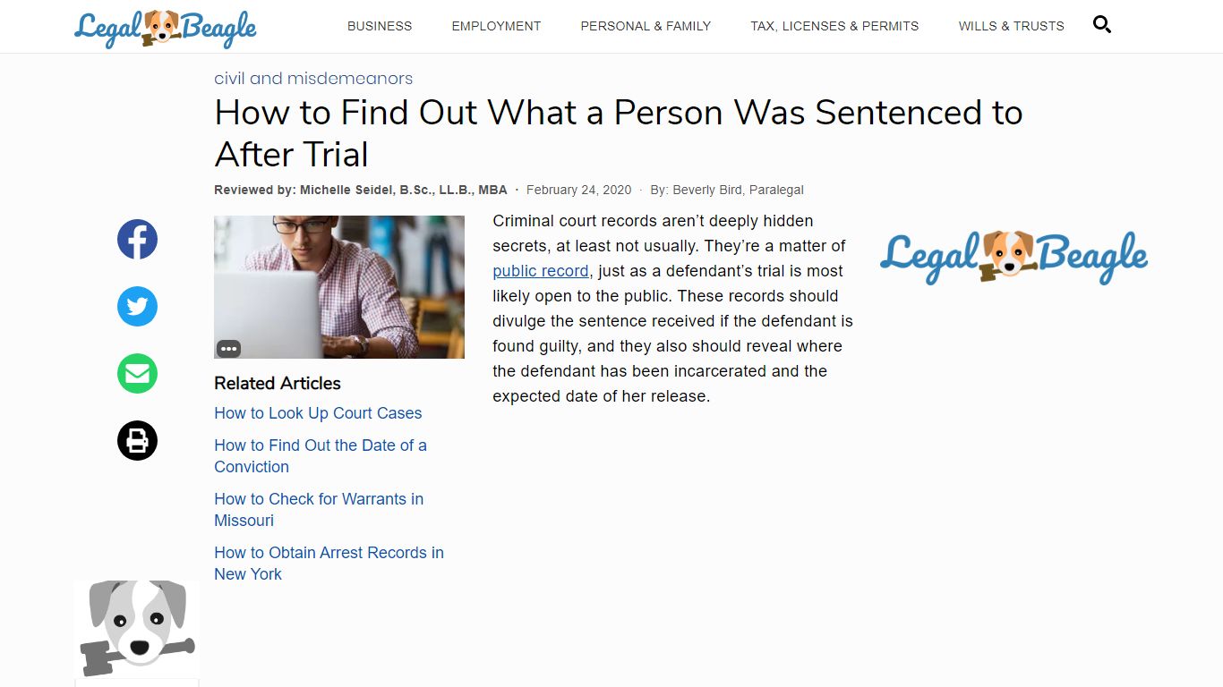 How to Find Out What a Person Was Sentenced to After Trial